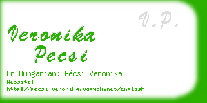 veronika pecsi business card