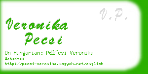 veronika pecsi business card
